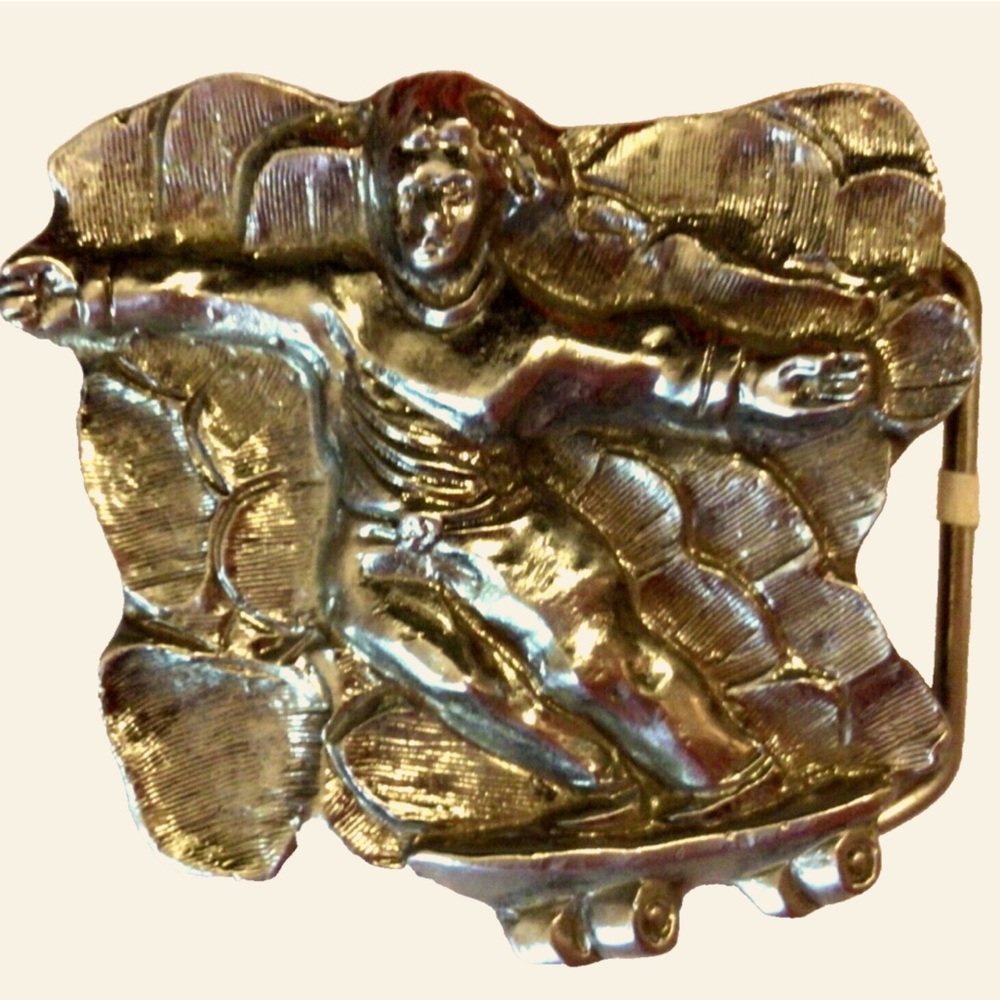 VINTAGE SKATEBOARDING BELT BUCKLE RARE INSTYLE 1978 SKATEBOARDERS